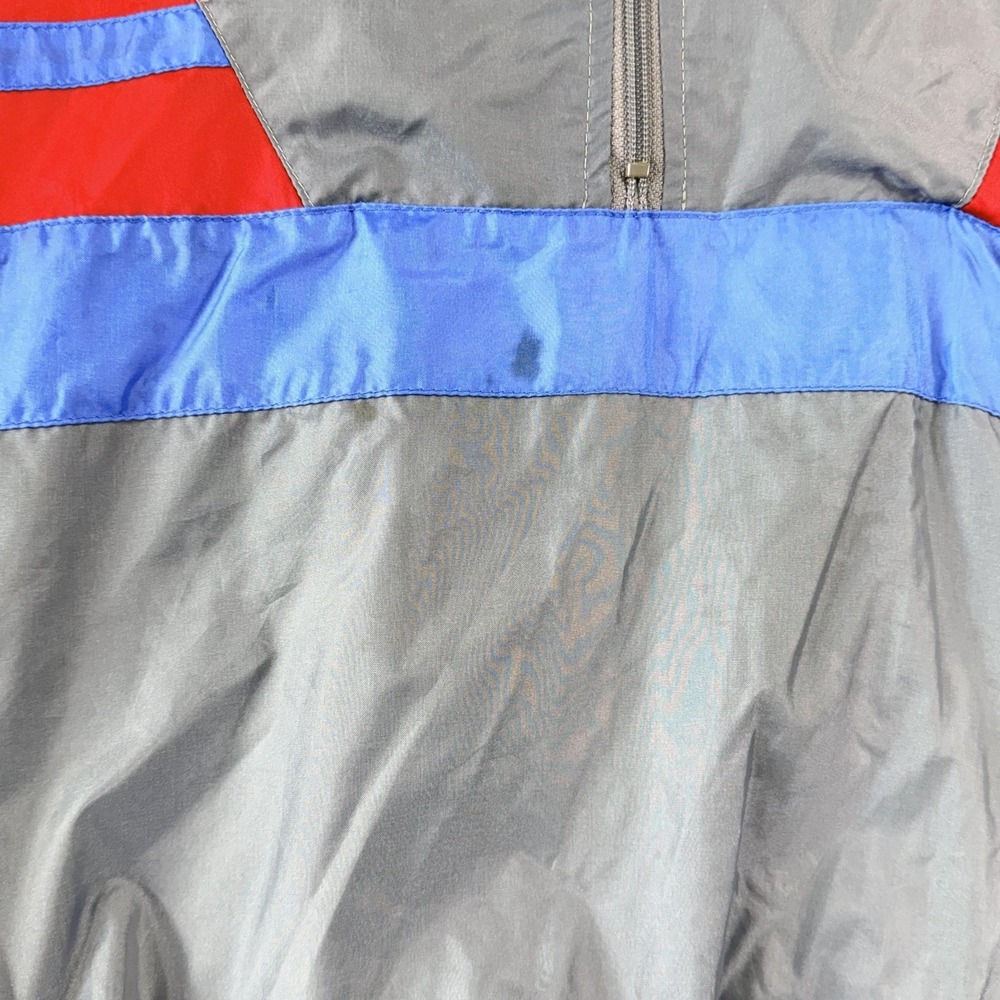 Vintage‎ Wilson Jacket Mens XL Gray Red Blue 1/2 Zip Windbreaker Pullover Korea - Picture 5 of 13